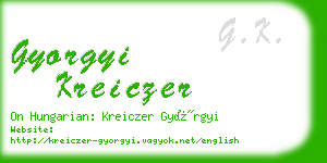 gyorgyi kreiczer business card